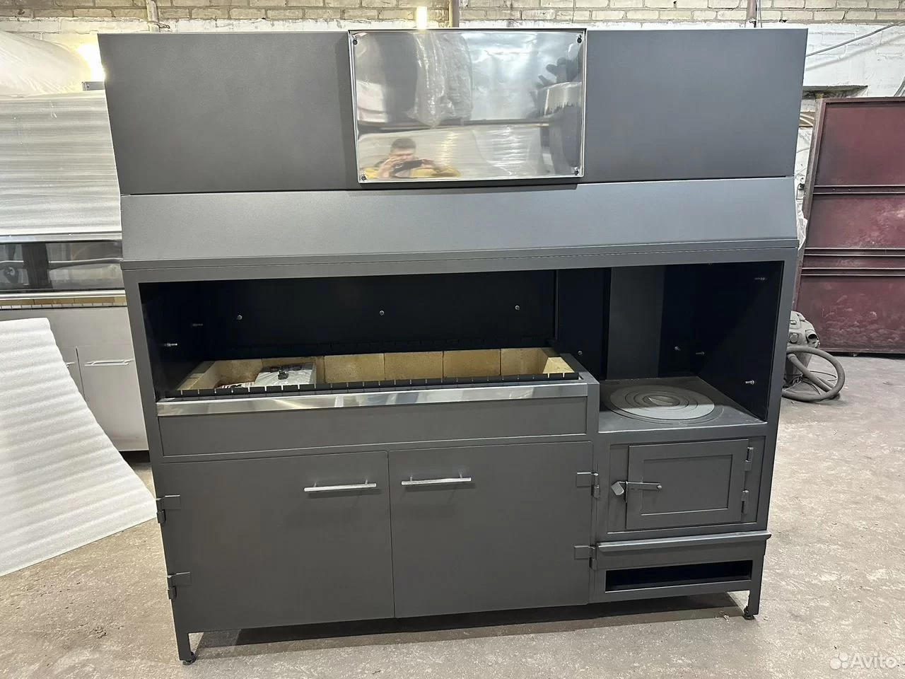 Мангал с отсеком под казан