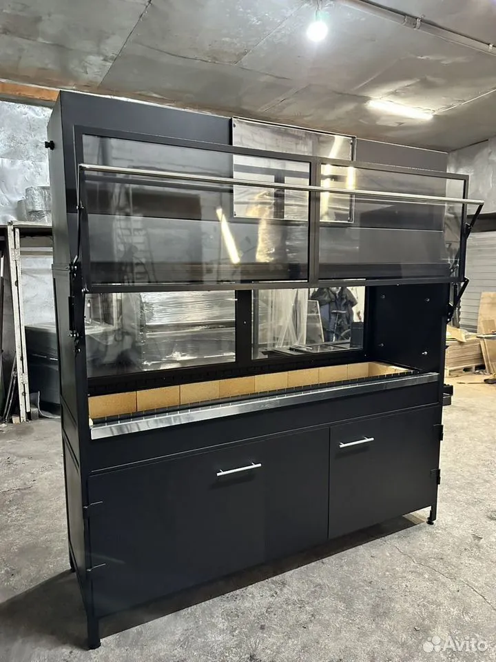 Мангал панорамный с двойным стеклом