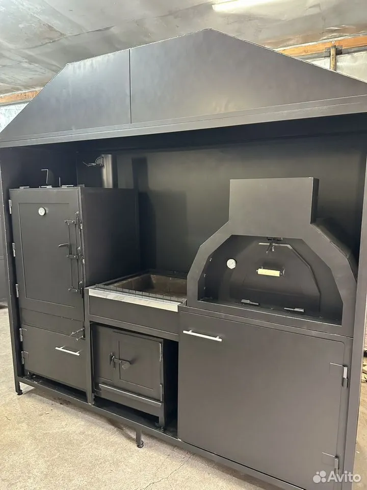 Комплекс мангал смокер коптика пицца печь